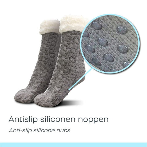 Cozy Slipper Socks - Huissokken - Grijs