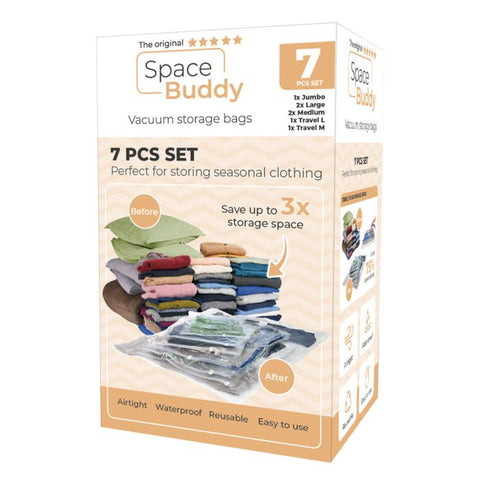 Space Buddy - Vacuum Storage Bags - 7 pcs set